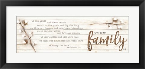 Framed We are Family Print