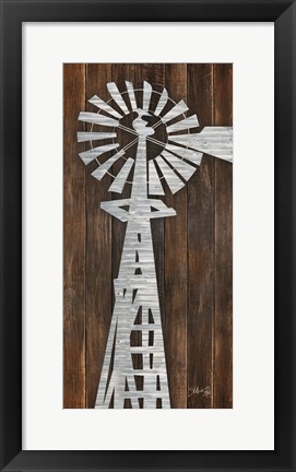 Framed Metal Windmill Print