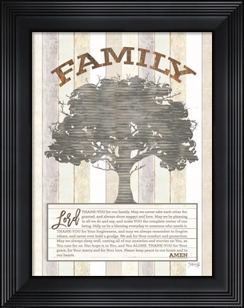 Framed Family Prayer Tree Print