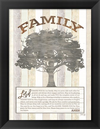 Framed Family Prayer Tree Print