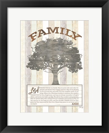 Framed Family Prayer Tree Print