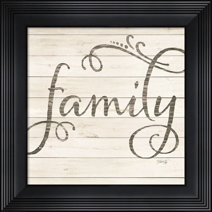 Framed Simple Words - Family Print