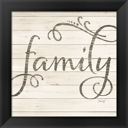 Framed Simple Words - Family Print