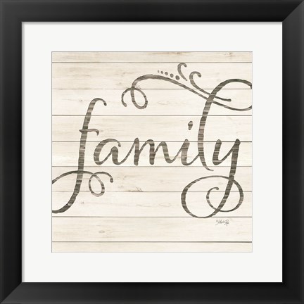 Framed Simple Words - Family Print