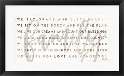Framed Simple We are Family Print