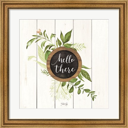 Framed Hello There Greenery Print