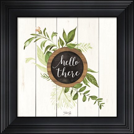 Framed Hello There Greenery Print