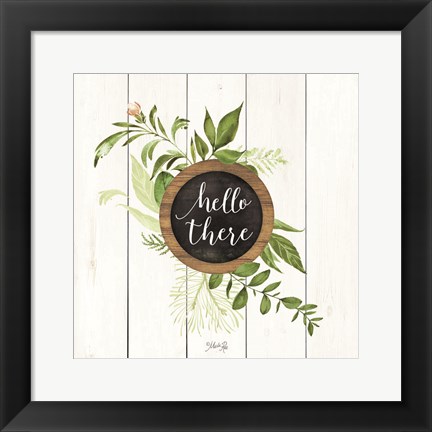 Framed Hello There Greenery Print