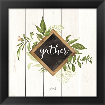 Framed Gather Greenery Print