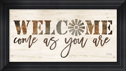 Framed Welcome Come as Your Are Print