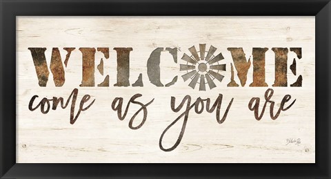 Framed Welcome Come as Your Are Print