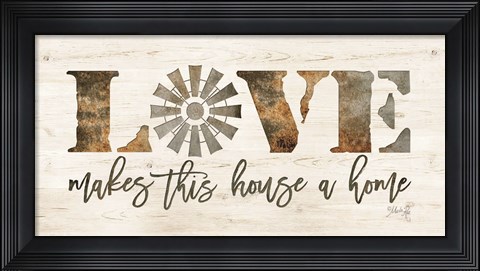 Framed Love Makes This House a Home Print