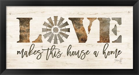 Framed Love Makes This House a Home Print