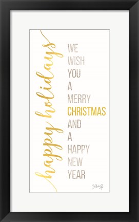 Framed Happy Holidays Print