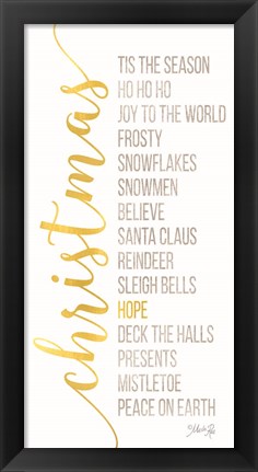 Framed Christmas Sentiments Print