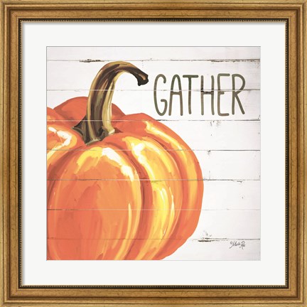 Framed Gather Pumpkin Print