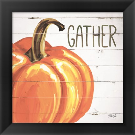 Framed Gather Pumpkin Print