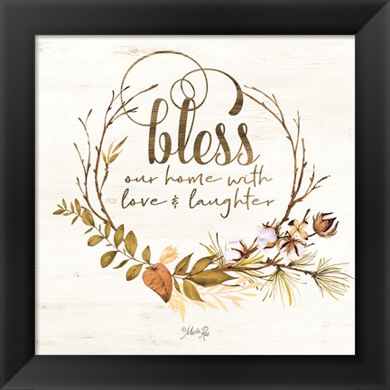 Framed Bless Our Home Fall Foliage Print