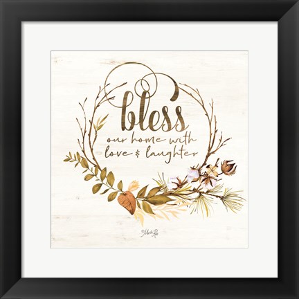 Framed Bless Our Home Fall Foliage Print