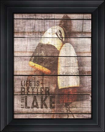 Framed Life is Better at the Lake Print
