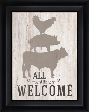 Framed All Our Welcome Print