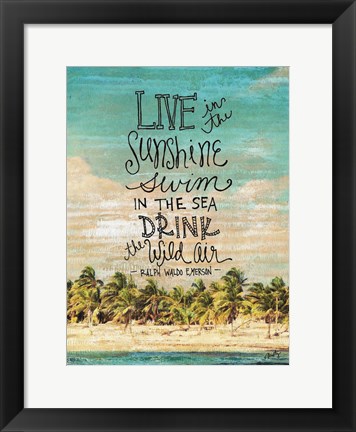 Framed Live in the Sunshine Print