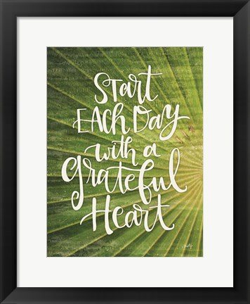 Framed Grateful Heart Print