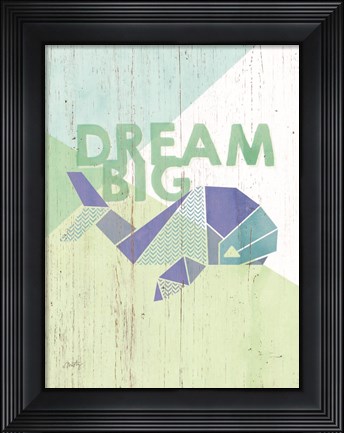 Framed Dream Big Whale Print