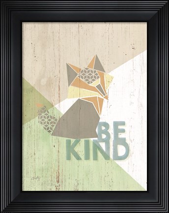 Framed Be Kind Fox Print