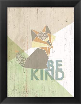 Framed Be Kind Fox Print