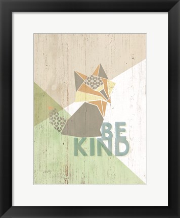 Framed Be Kind Fox Print