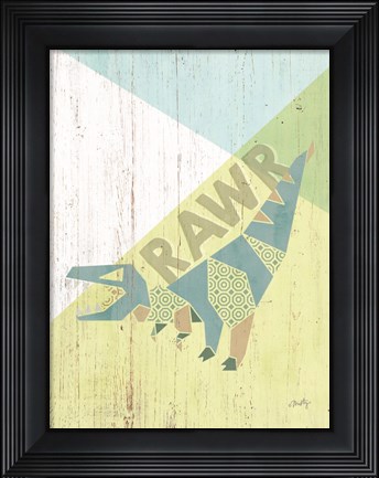 Framed Rawr Dinosaur Print