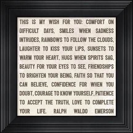 Framed This is My Wish for You Print