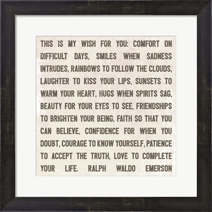 Framed This is My Wish for You Print