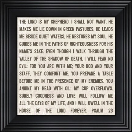 Framed Lord is My Shepherd Print