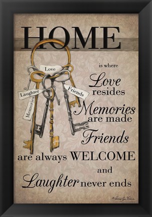 Framed House Keys Print