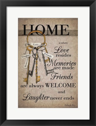 Framed House Keys Print