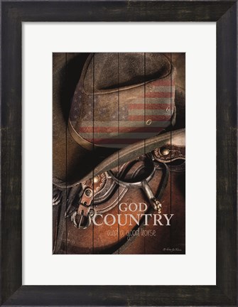 Framed God Country Print