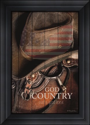 Framed God Country Print
