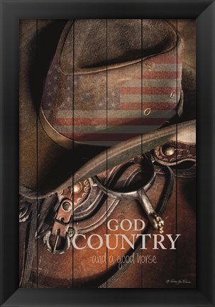 Framed God Country Print