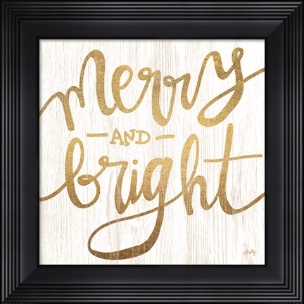 Framed Merry &amp; Bright Print