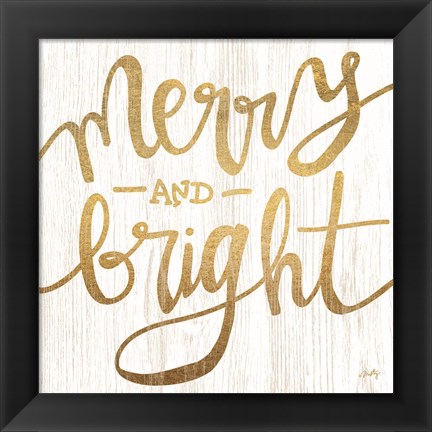 Framed Merry &amp; Bright Print