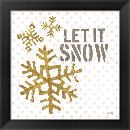 Framed Let It Snow Print