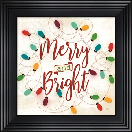 Framed Merry &amp; Bright Print