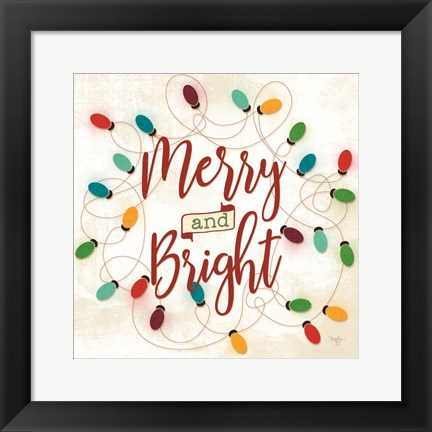 Framed Merry &amp; Bright Print