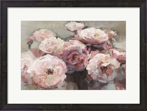 Framed Wild Roses Neutral Print