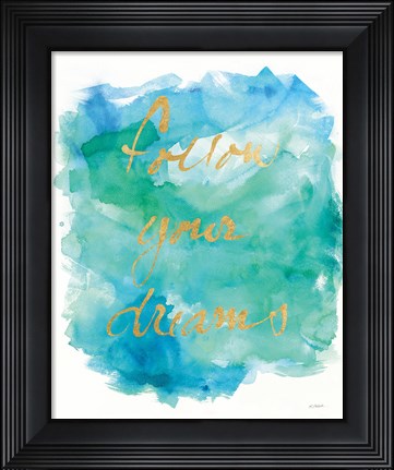 Framed Sea Glass Saying Print