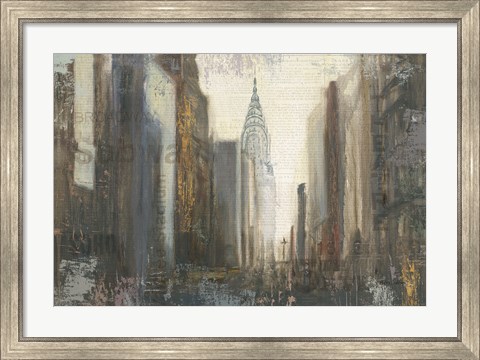 Framed Urban Movement I NY Neutral Crop Print