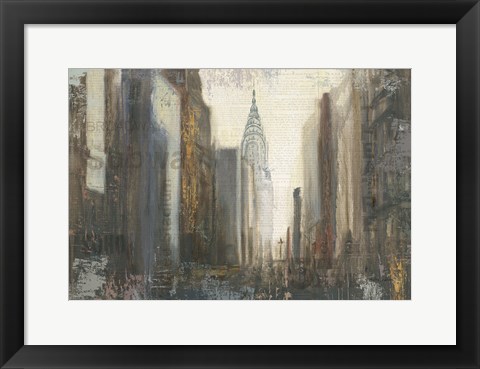 Framed Urban Movement I NY Neutral Crop Print