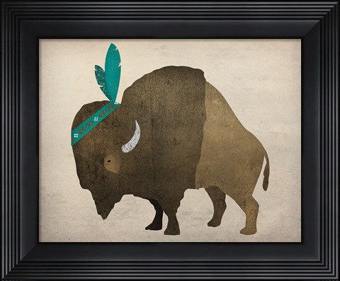 Framed Buffalo Bison III Print